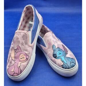 GroundUp Disney Stitch Angel Slip-On Canvas Sneakers Women 7